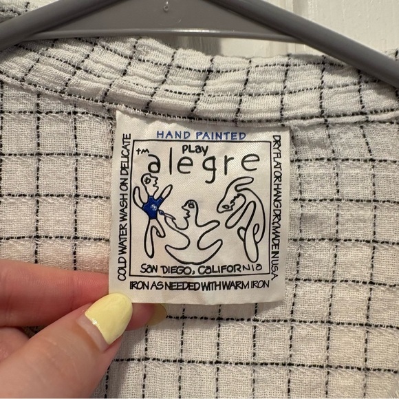 Vintage Play Alegre Hand painted Button Up Blouse - Size Small - Picture 5 of 7